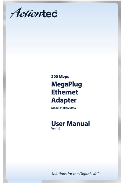 Actiontec electronic - HPE200AV pdf manual
